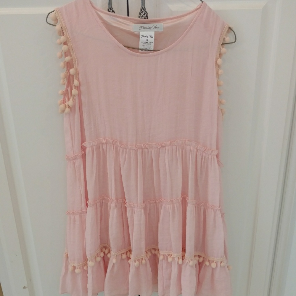 Paisley Vine pink sleeveless blouse